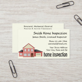 Home Inspector Visitekaartje