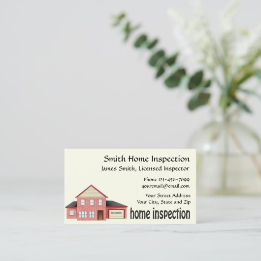 Home Inspector Visitekaartje (Staand voorkant)