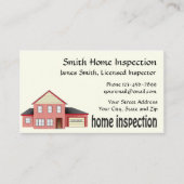 Home Inspector Visitekaartje (Voorkant)