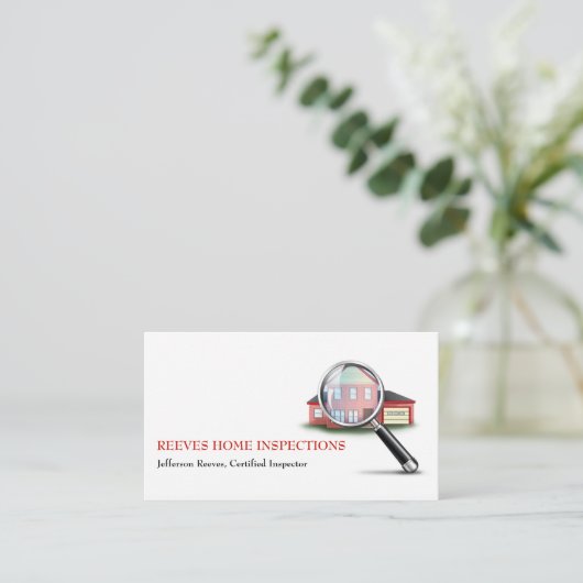 Home Inspector Visitekaartje (Staand voorkant)