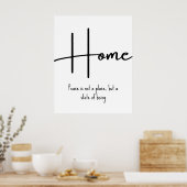 Home Inspirational Quote Wall Print (Keuken)