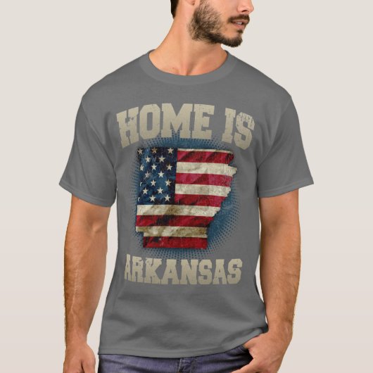 Home is Arkansas USA US map gift unique fans Proud T-shirt (Voorkant)