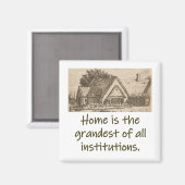 Home is de kleinste - thuisprijsopgave magneet (Voorkant / Achterkant)