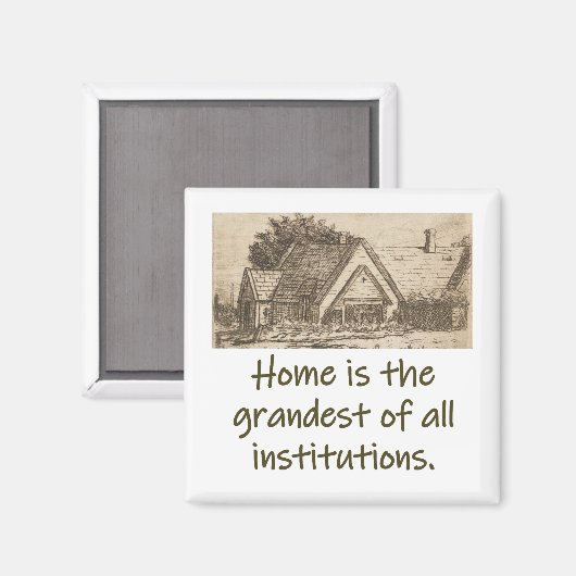 Home is de kleinste - thuisprijsopgave magneet (Voorkant / Achterkant)