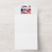 Home Is de Verenigde Staten Vlag Gelukkig 4th van  All In One Uitnodiging (Binnen)