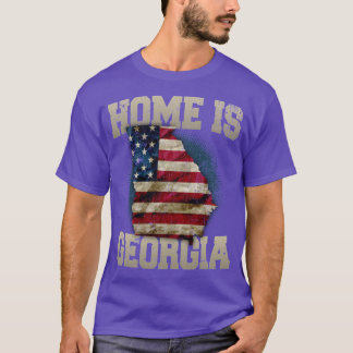 Home is Georgia USA US map gift unique fans Proud  T-shirt