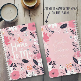 "Home Is Me" Gepersonaliseerde naam & jaarboek Notitieboek