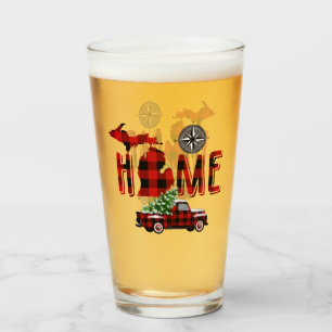 Home is Michigan Buffalo Play Truck Kompas Glas