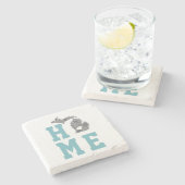 Home is Michigan de Grote Meren Staat Stenen Onderzetter (Zijkant)