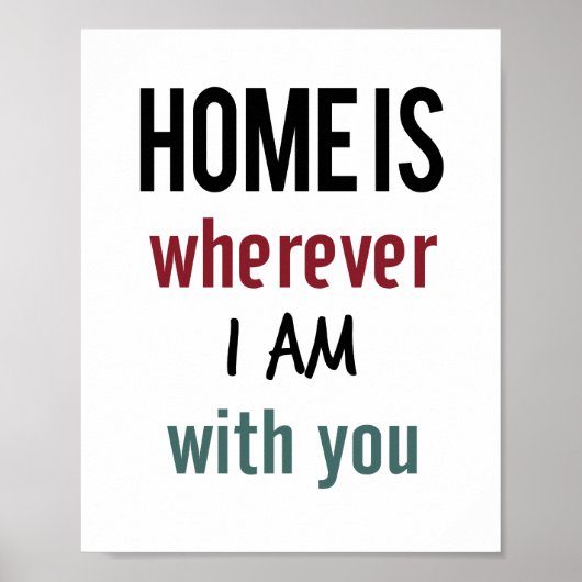 Home Is Poster (standaard fotolijst formaat) (Voorkant)