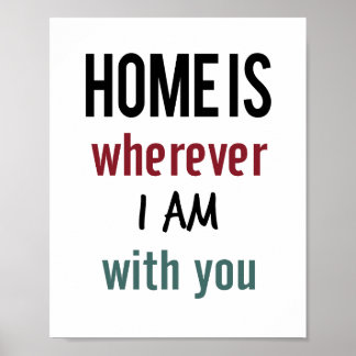Home is Poster (standaard lijst afbeelding grootte