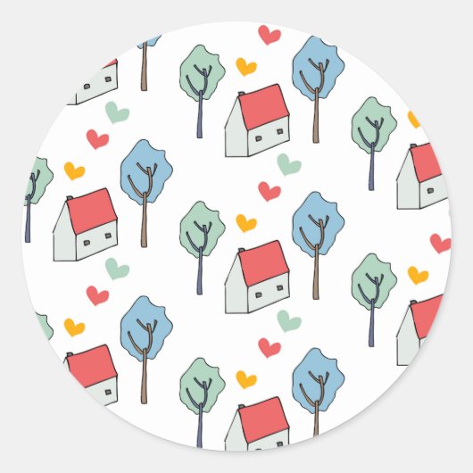 Home is... ronde sticker (Voorkant)