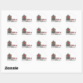 Home is ronde sticker (Vel)