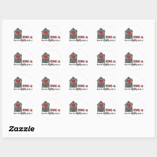 Home is ronde sticker (Vel)