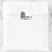 Home is ronde sticker (Tas)