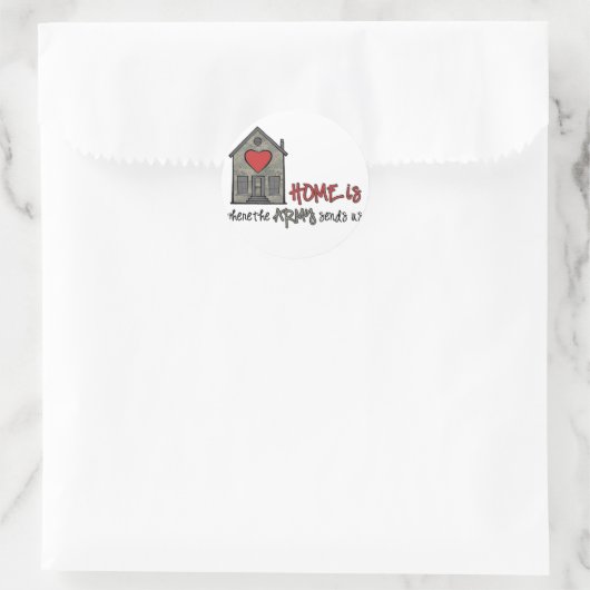 Home is ronde sticker (Tas)