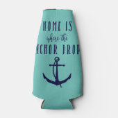 Home is waar de Anchor Drops Bottle Huggie Flesjeskoeler (Voorkant)
