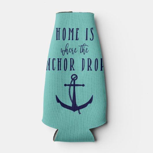 Home is waar de Anchor Drops Bottle Huggie Flesjeskoeler (Voorkant)