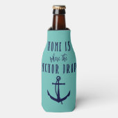 Home is waar de Anchor Drops Bottle Huggie Flesjeskoeler (Fles Voorkant)
