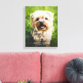 Home is waar de hond is aangepaste foto canvas kun afdruk (Insitu (Woonkamer))