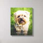 Home is waar de hond is aangepaste foto canvas kun afdruk (Voorkant)