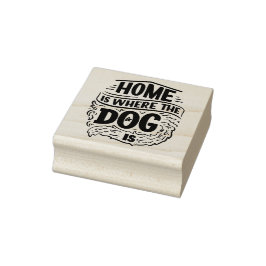 Home is waar de hond is rubberstempel