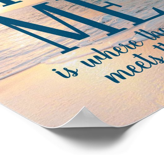 HOME is waar de oceaan de kust ontmoet Poster (Hoek)