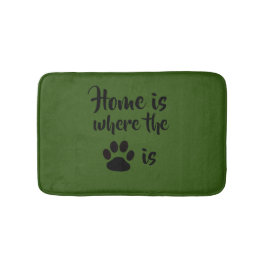 Home is waar de Pauw Print een groene Rug Bath Mat