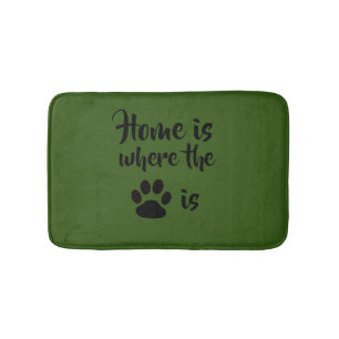 Home is waar de Pauw Print een groene Rug Bath Mat