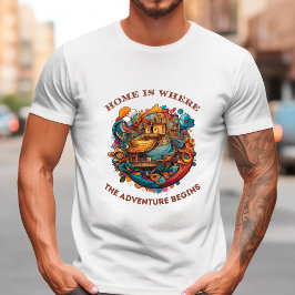 Home is Waar het Avontuur begint Mannen T-shirt