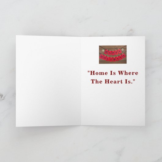 Home is waar het hart is: Gay Christmas Kaart (Binnen)