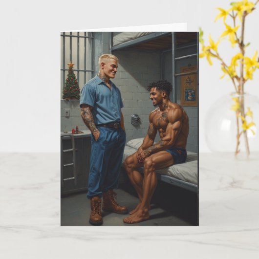 Home is waar het hart is: Gay Christmas Kaart (Gele Bloem)