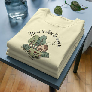 Home is waar het hart is, gezellig huisje in Natuu Tri-Blend Shirt