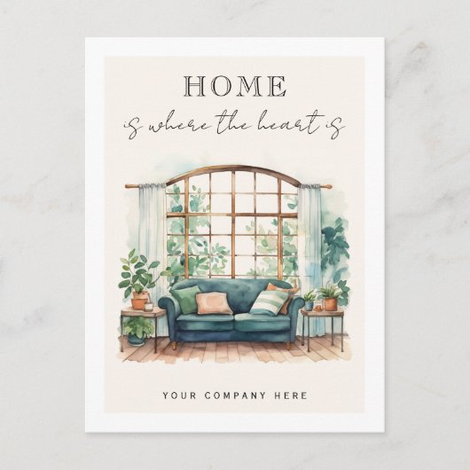 Home is Waar het Hart is Gezellige Realiteit Briefkaart (Voorkant)