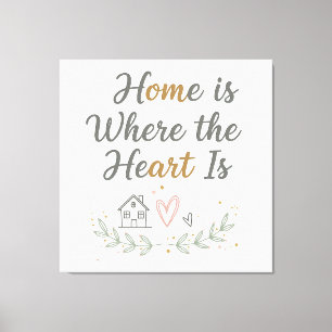 Home Is Waar Het Hart Is – Gezellige Wall Art Quot Canvas Afdruk