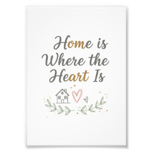 Home Is Waar Het Hart Is – Gezellige Wall Art Quot Foto Afdruk