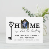 Home is waar het hart is, nieuwe adresfotokaart aankondiging (Staand voorkant)