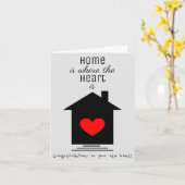 Home is waar het hart is - nieuwe thuiskaart kaart (Gele Bloem)