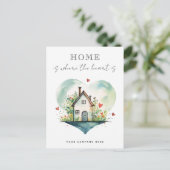 Home is Waar het hart is Promotie Realiteit Feestdagenkaart (Staand voorkant)
