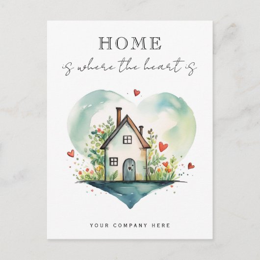 Home is Waar het hart is Promotie Realiteit Feestdagenkaart (Voorkant)