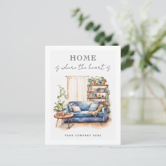 Home is Waar het hart is Realty Farming Briefkaart (Staand voorkant)