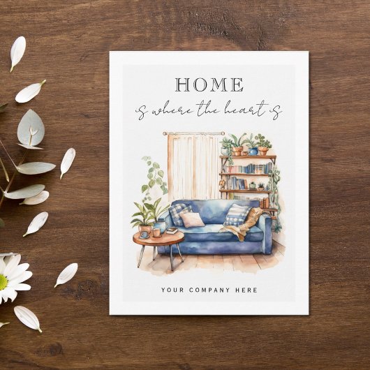 Home is Waar het hart is Realty Farming Briefkaart