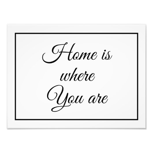 Home is waar je bent foto / poster (Voorkant)