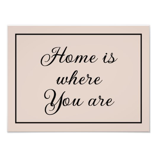 Home is waar je bent foto / poster (Voorkant)
