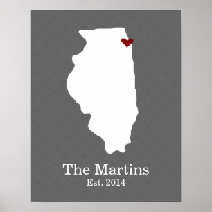 Home is waar je hart is - Illinois Poster