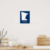 Home is waar je hart is - Minnesota Poster (Keuken)