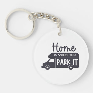 Home is waar je het parkeert Travel Camper van Lif Sleutelhanger