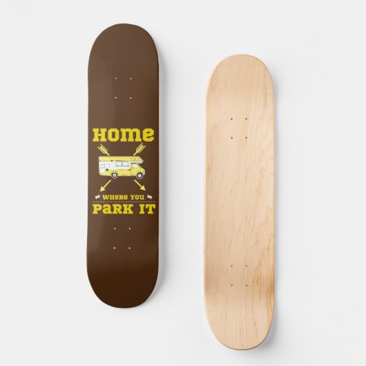 HOME IS WAAR JE HET VAN HET LEVEN PAREERT PERSOONLIJK SKATEBOARD (Voorkant)