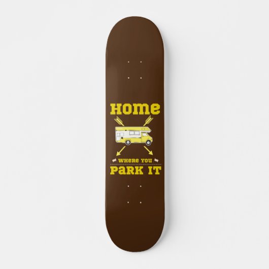 HOME IS WAAR JE HET VAN HET LEVEN PAREERT PERSOONLIJK SKATEBOARD (Voorkant)