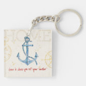 Home is waar je je anker hebt ingesteld sleutelhanger (Achterkant)